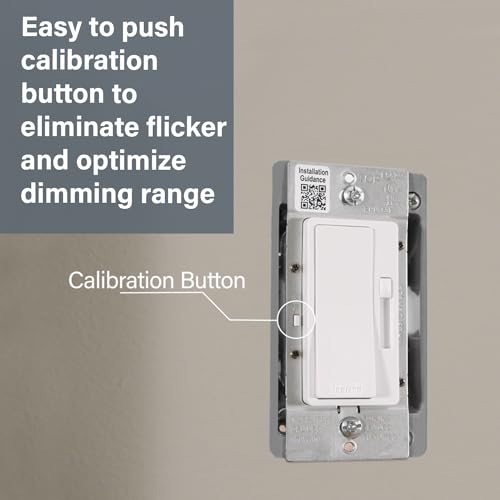 Image of Legrand Radiant 150W LED Dimmer Light Switch 3-Way Rocker Ivory 1 Pack