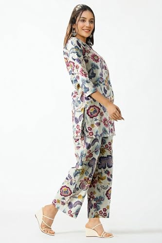Image of Toochki Women's Multi Color Floral Printed Rayon Stitched Salwar Suit Set | Salwar Suit Set for Women | 3 /4 Sleeve Salwar Suit Set | Salwar Suit Set