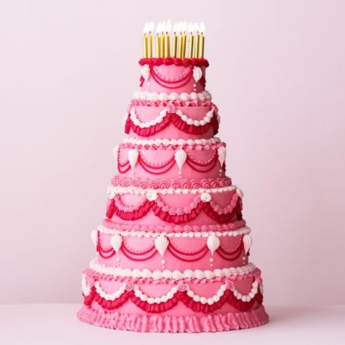 Cake Company Torten Dummy Set 5 Etagen | 25cm hohe, hochwertige Styropor Torte | Deko-Torte 30 x 25cm x 20cm x 15cm x 10cm - 5cm Höhe | weiß (5 Stöckig)