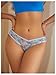 SweatyRocks Women's Sexy Floral Lace Panties Butterfly Criss Cross Seamless Bikini Panties Brief Blue Large