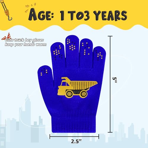 3 Pairs Kids Knitted Mittens Toddler Winter Gloves Boys Magic Five Finger Warm Mittens 1-9 Years2