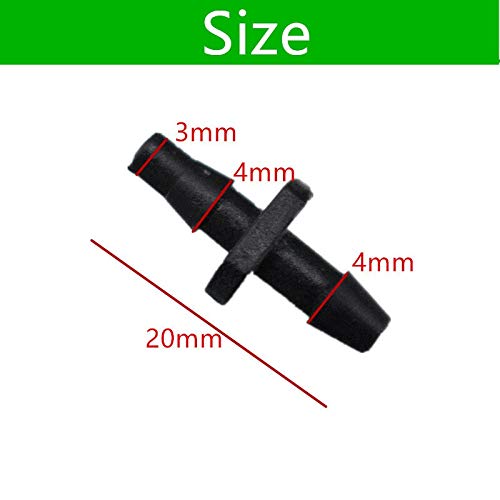 Pentole Pianta 500PCS Inserire Barb accoppiatore 4 mm for 1/4 inch MicroTubing Raccordi Micro irrigazione a Goccia Raccordi per Tutte Le Piante da casa, i Fiori, Le Erbe