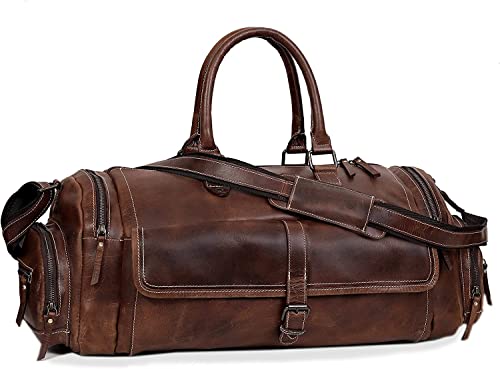 20-Zoll-Seesäcke für Herren Reisetasche aus Leder Reisetasche über Nacht Fitness-Sport-Wochenendtasche Cover