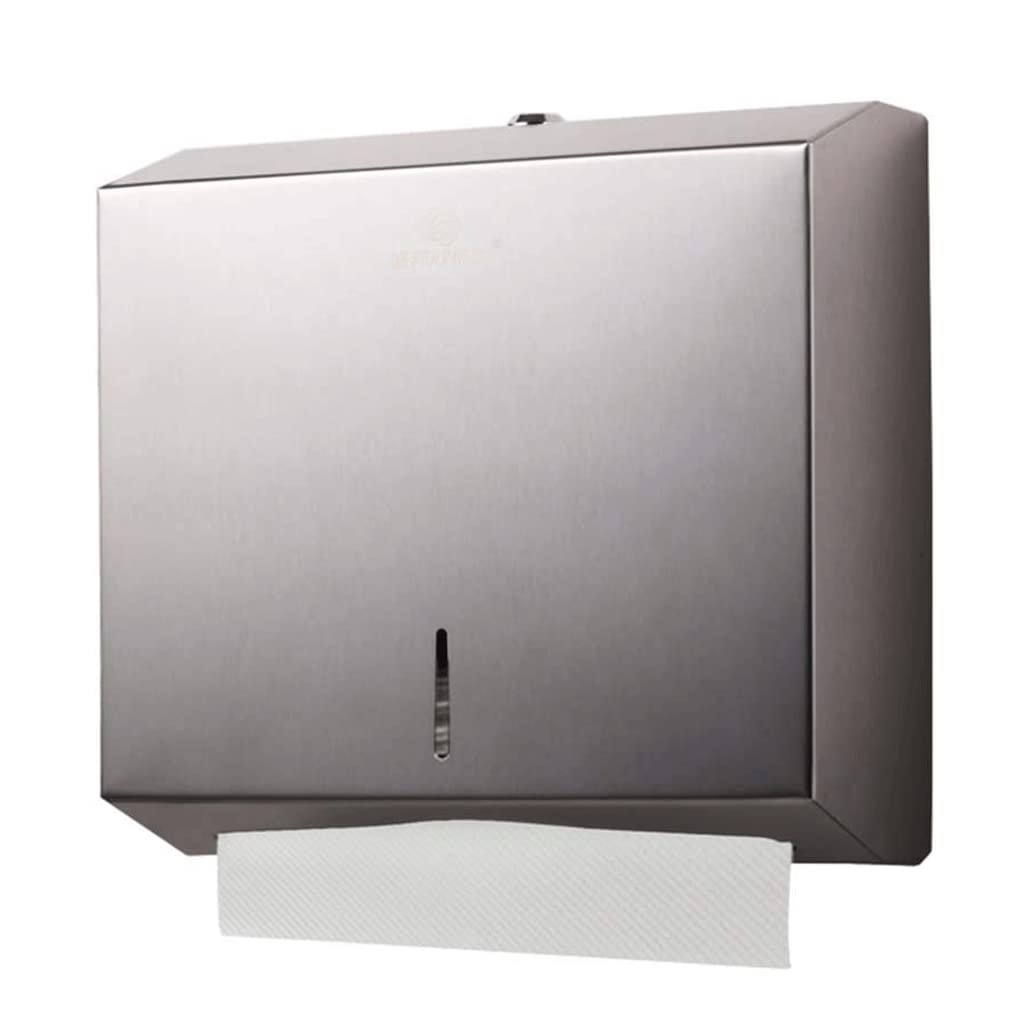BKEKM Dispenser Salviette Dispenser di Asciugamani di Carta con Serratura Dispenser di Asciugamani a Parete in Acciaio Inossidabile per Porta Asciugamani di Carta da Bagno per Uso Domestico Moda