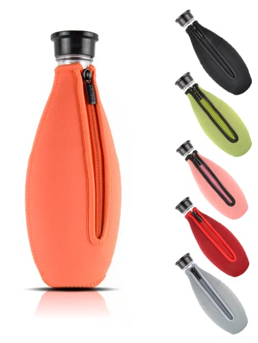 Bokshi® Bottle Cover | Premium Schutzhülle für SodaStream Crystal Glaskaraffe | Hülle aus Neopren für Soda Stream Crystal Glasflasche | orange Bokshi® Bottle Cover | Premium Schutzhülle für SodaStream Crystal Glaskaraffe | Hülle aus Neopren für Soda Stream Crystal Glasflasche | orange