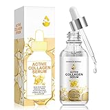 Collagen Serum für Gesicht, Kollagen Serum mit Vitamin C, Niacinamid und Hyaluronsäure zur Verbesserung der Elastizität, Reduzierung von Falten und Straffung der Haut Serum für alle Hauttypen - 30ml