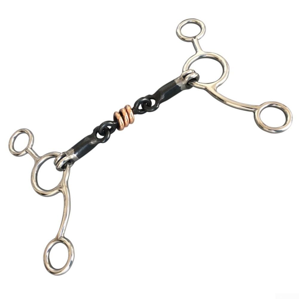 Morso per cavallo in acciaio e rame, morso per guancia completa, lunghezza 13 5 cm