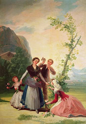 Affiche Toile les Fleuristes Francisco De Goya Décoration Murale Salon 60x90cm
