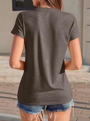 Image of UNCLECAT Womens Short Sleeve Tops Summer Basic T Shirts Casual Crewneck Tee