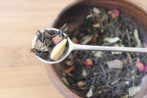 Exalte Tea Kashmiri Kahwa Tea Green Tea 100%Natural Spices -Loose Leaf For Everyday Wellness-Low Caffeine, Blend Of Darjeeling Green Tea, Almonds, Cardamom, Cloves, Cinnamon, Rose Petals (1.76 Ounces) #TOP4