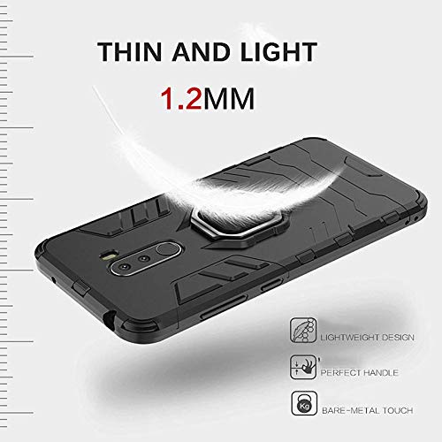 Image of Helix Kickstand, Samsung Galaxy A71 - Black Cover Kickstand Case with Ring Holder Back Cover for Samsung Galaxy A71 - Black Shutter
