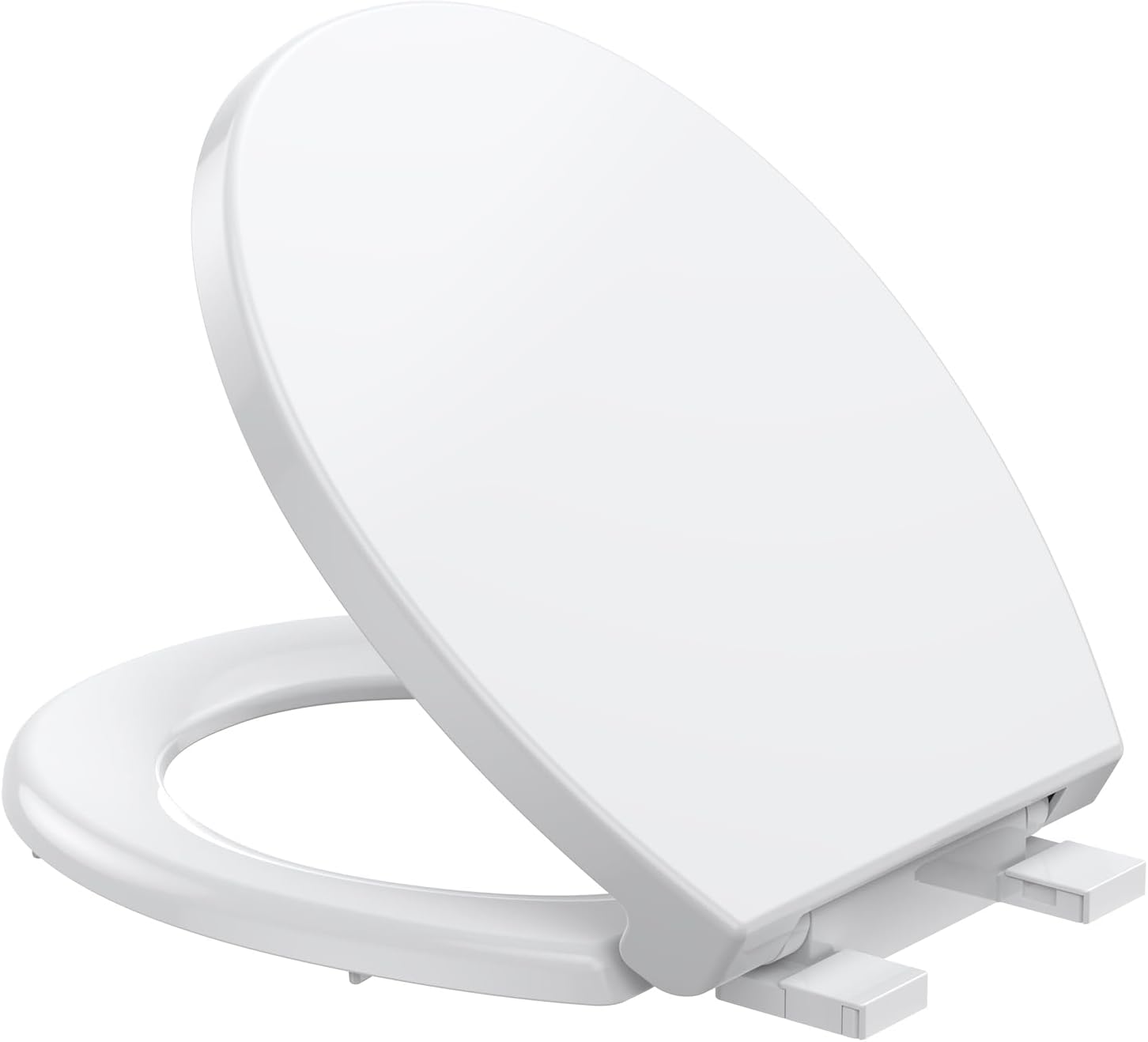 Round Toilet Seat Cover – 17" Toilet Seats Full Flat Toilet Seat Cover with Quick Release, All-White | Ideal for Toilet Seat Round Applications, Premium Toilet Seat Design