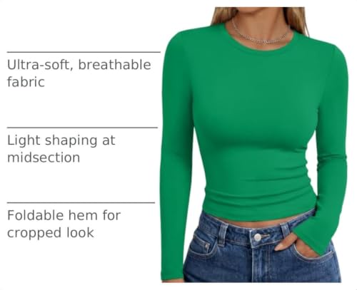 Image of Trendy Queen Womens Long Sleeve T Shirts Fall Fashion Basic Y2K Tops 2026