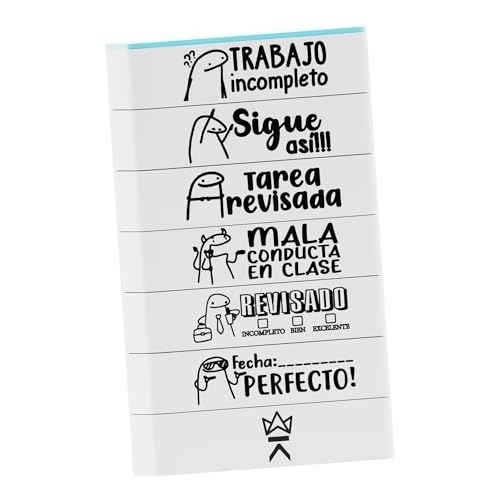 Lista de Sellos Top 10. 48 Sellos Didácticos Para Maestros Educativos King Stamp 6 En 1 (Flork 2)