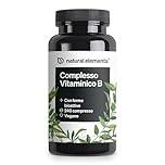 Complesso Vitaminico B – 240 compresse – con 8 vitamine B essenziali e cofattori – con forme bioattive – vegano, ad alto dosaggio – testato in laboratorio