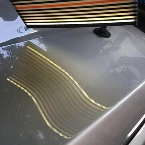 Panel reflector rectangular de rayas flexible para reparar abolladuras de coche sin pintar 6