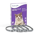 TachengMc Calming Collar for Cats, 4 Pack Cat Calming Collar, Effective Relief Ancxiety Stress Cat Pheromone Collar, Water-Resistant & Adjustable Cat Calming Collar Fits Cats, Grey