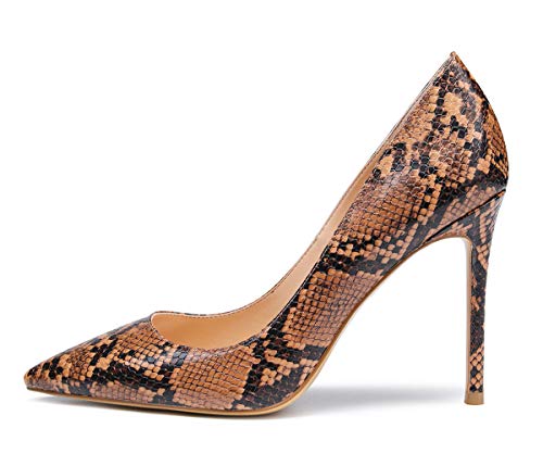 Image of Castamere Womens High Heels Pointed-Toe Slip-on Stilettos Pumps 4Inch Heel Shoes