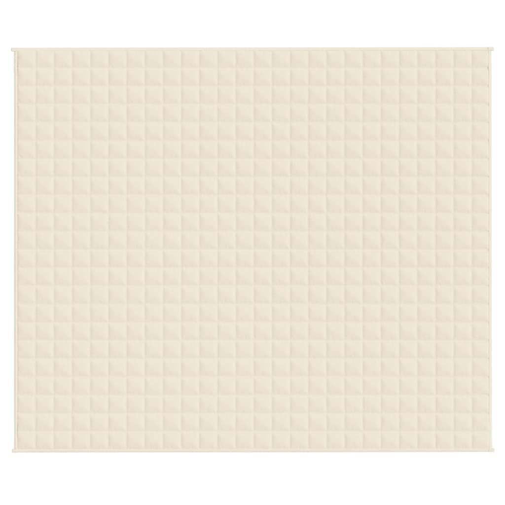 Coperta Ponderata Crema Chiaro 220x260 cm 11 kg Tessuto,Coperte da Letto,Coperta Ponderata,Coperta ponderata Benessere Antistress-350820