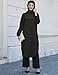 APRROOT Muslim Dresses for Women Abayas Islamic Kaftan Muslim Robe Long Sleeve Button Shirts Pants Hijab 3 PCS Dubai Outfits Black M