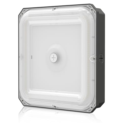 CINOTON 80W LED Canopy Lights 11200LM, Commercial LED Shop Lights 120Vac, Outdoor IP65 Waterproof High Bay Light for Garage Carport Warehouse Gas Station Ceiling, 5000K Daylight FCC-Listed 1 Pack CINOTON 80W LED Canopy Lights 11200LM, Commercial LED Shop Lights 120Vac, Outdoor IP65 Waterproof High Bay Light for Garage Carport Warehouse Gas Station Ceiling, 5000K Daylight FCC-Listed 1 Pack