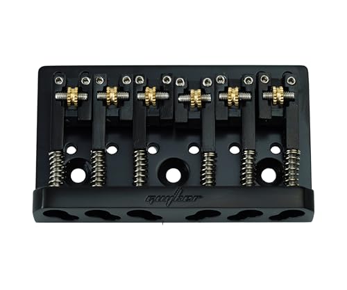 Guyker - Puente de bajo de 5 cuerdas con sillín de rodillo sólido ajustable pieza de repuesto (GB506,...