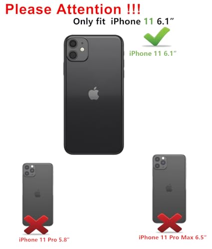 Image of SunStory Compatible with iPhone 11 Case with HD Screen Protector, 3-Layer Heavy Duty Full-Body Cover,3 in 1 Hybrid Protective Case for iPhone 11 6.1 inch,PinkRed