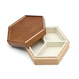 Außenmaterial: Asche GPWDSN Schmuckschatulle - Holzaufbewahrung mit Deckel Single Princess Mehrschichtige Haushaltskette mit hoher Kapazität (A)