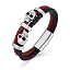 (Silver Skull) - Red&Black