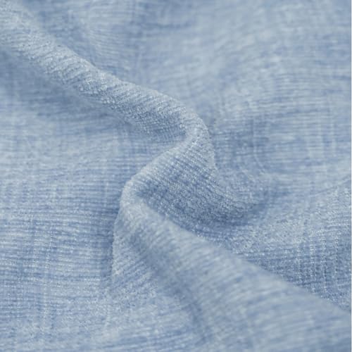 CaliTime Throw Pillow Covers Decorative 24 X 24 Inches Pack of 2 Cotton Thread Stitching Edges Solid Dyed Soft Chenille Cushion Cases for Couch Sofa Bed Living Room Farmhouse Baby Blue by CaliTime - Image 2