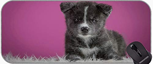 YENDOSTEEN Extra große Gaming-Mauspad, Hundewelpen Husky-Gummi-Mauspad