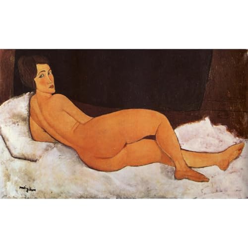 Impression sur toile 1917 Nu couché Modigliani grand format 76x101 cm pour salon