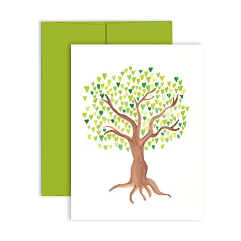 Blank Notecard Set - Tree of Love - Everyday Note Cards (10 Cards + Green Apple Envelopes) - by Palmer Street Press Cover