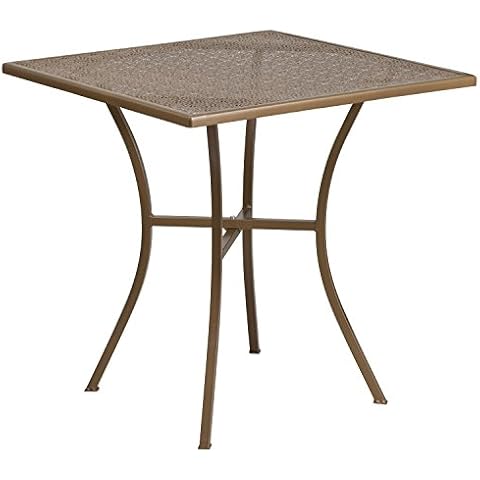 Flash Furniture Oia 28" Square Gold Patio Table Cover