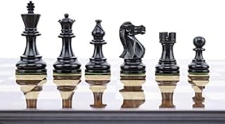 Staunton Classic Wooden Chess Pieces-Chessmen Weighted,Felted King Collector Edition Premium (3.75 American B)