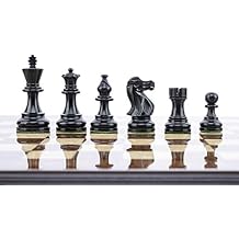 Staunton Classic Wooden Chess Pieces-Chessmen Weighted,Felted King Collector Edition Premium 3.75 American B