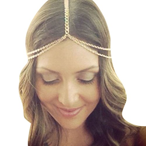 Changeshopping Women Fashion Metal Head Chain Jewelry Headband Head Piece Hair Band