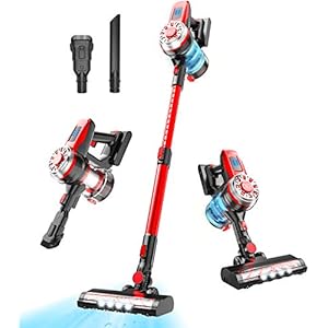 OKP Akku Staubsauger, 17000Pa Kabelloser Staubsauger 4 in 1 Stielstaubsauger Staubsauger Kabellos mit LED Elektrobürste…