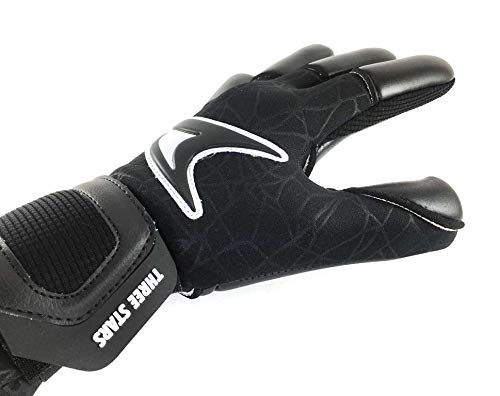 LUVA DE GOLEIRO THREE STARS TOUCH (PRETA, P)