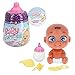 BABY BUPPIES Babyflasche mit Überraschung und Babyausstattung Puppe, Fläschchen, Rassel, Schnuller, Lätzchen, Pflegeanleitung und Geburtsurkunde, Kinderspielzeug 3 Jahre (46403)