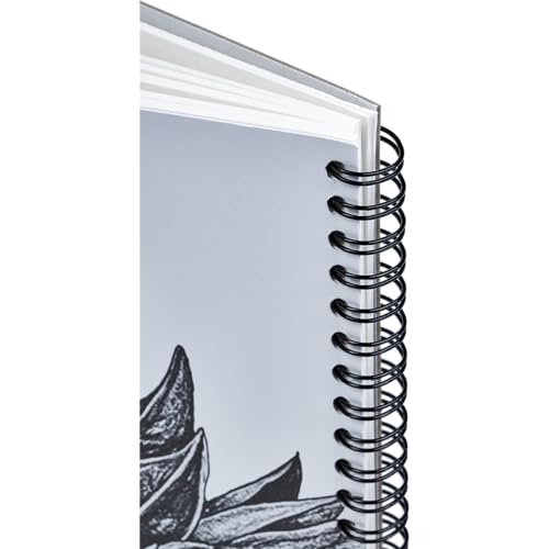 Oxford Artistic Skizzenblock A5 50 Blatt, Zeichenblock mit Doppelspirale, Sketchbook, Kunstblock 130g/m² säurefreies Papier, Zeichenheft mit stabiler Rückpappe, Skizzenheft für Zeichnen & Skizzen