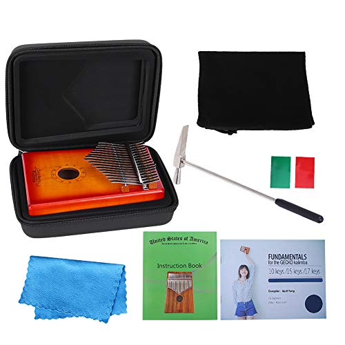 MC‑S Kalimba Thumb, MC‑S Kalimba Thumb Flame Maple 17Key and Sound Sticker Tuning Hammer Sac de rangement - Les Beatles, Paul McCartney, John Lennon, RIngo Starr, George Harrison MC‑S Kalimba Thumb, MC‑S Kalimba Thumb Flame Maple 17Key and Sound Sticker Tuning Hammer Sac de rangement