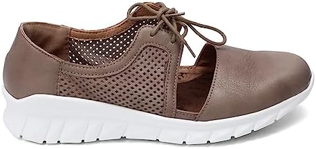 NAOT Women's Lace-up Ophelia Shoe Soft Soft Stone Lthr/Stone Nubuck Combo 7 M US | Image 1