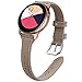 KIMILAR Pulseras Compatible con Samsung Galaxy Watch Active/42mm/Active 2 (40/44mm) Correa Cuero, Reemplazo de Banda de la Muñeca Compatible con Garmin Vivoactive 3,Ticwatch 2,Gear Sport -Rosa Gris