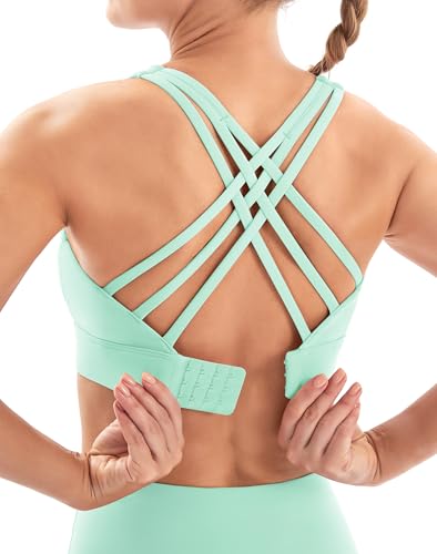 Image of Sports Bras for Women High Support Large Bust Strappy Workout Tanks Tops