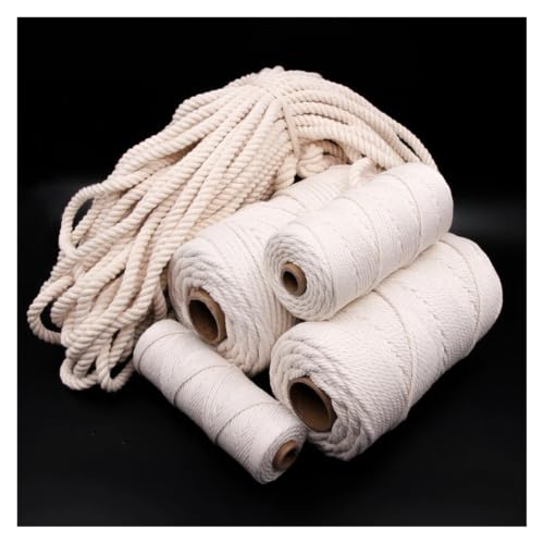 Cuerda de macramé de algodón natural de 3mm para decoración bohemia del hogar 3