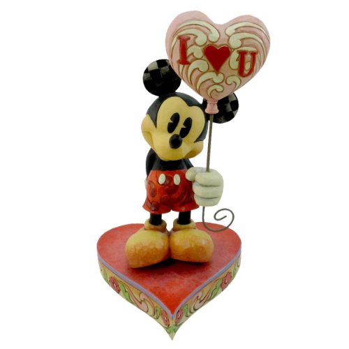 Disney Traditions by Jim Shore Mickey Mouse with Heart Balloon Stone Resin Figurine