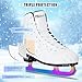 BASYNOL Nattork Womens Figure Ice Skates,Recreational Ice Skates with Stainless Steel Blade,Lace Up Adult Figure Skate Ice Hockey Skates for Outdoor,Figure Ice Skate Shoes for Youth and Adult