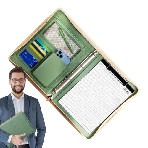 Organisateur folio d'affaires avec bloc-notes A4 intégré