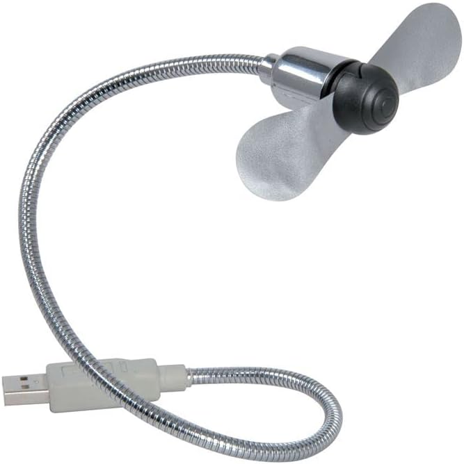 USB Laptop & Desktop Fan - Flexible Bendy Metal Shaft